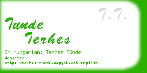tunde terhes business card