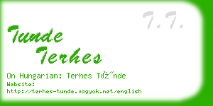 tunde terhes business card